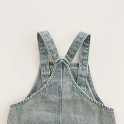 オーバーオール キッズオーバーオール ポケットデニムサスペンダーパンツ 2カラー【mh0006822】