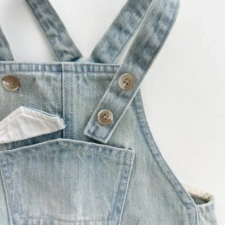 オーバーオール キッズオーバーオール ポケットデニムサスペンダーパンツ 2カラー【mh0006822】