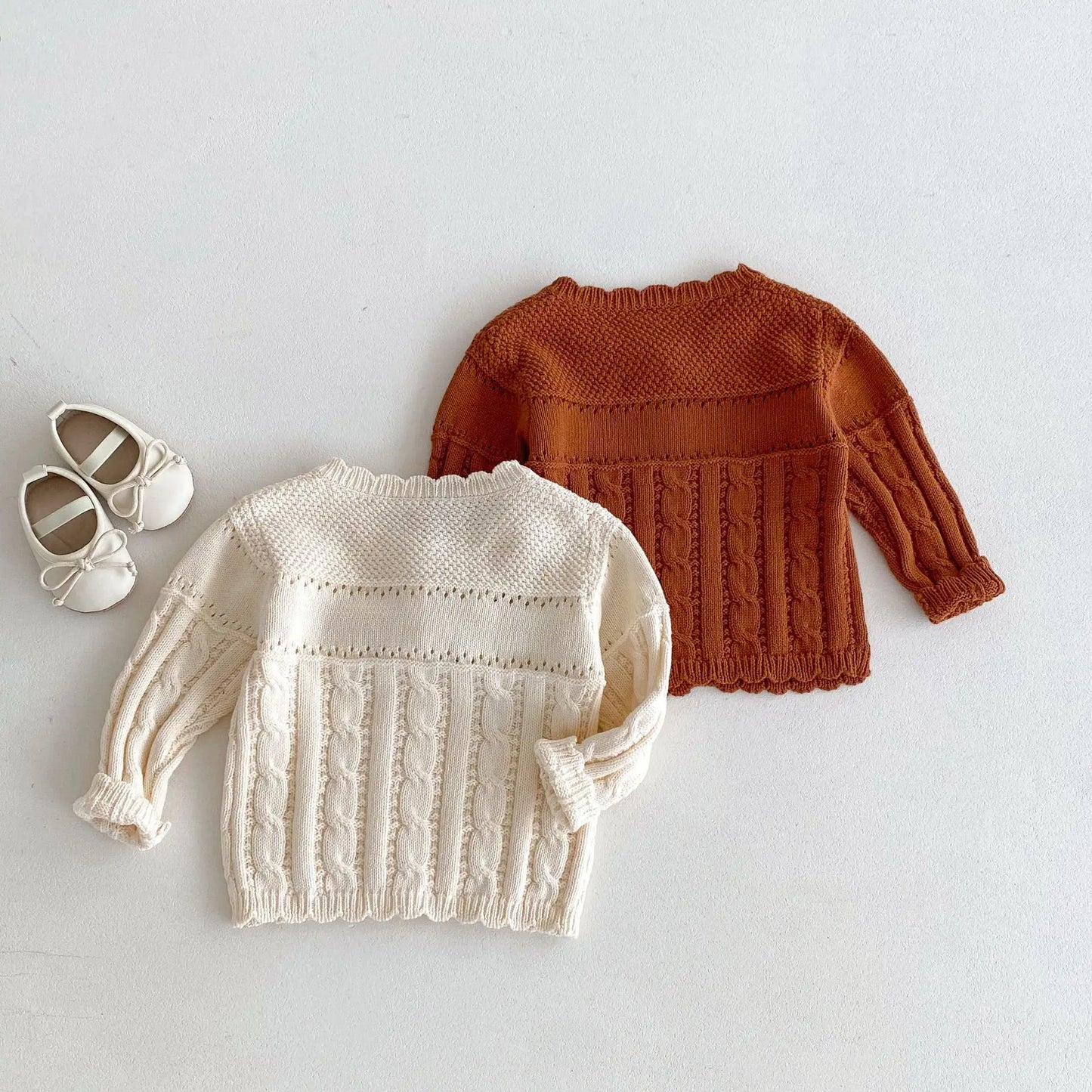 カーディガン・パーカー キッズカーディガン フラワー刺繍レースニットジャケット 2カラー【mh0007031】