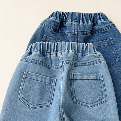 長袖セットアップ デニム長袖シャツ+ロングパンツセットアップ 2点セット【mh0010660】