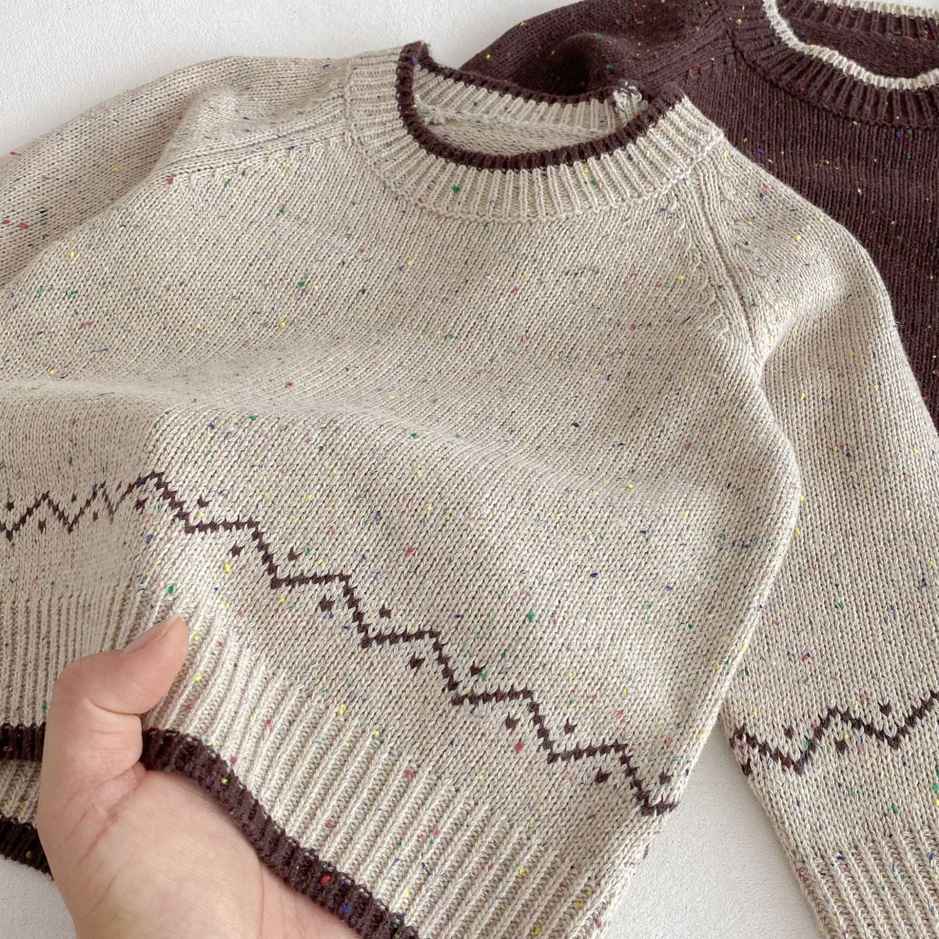 長袖セットアップ 長袖ニットセータートップス+ニットロングパンツセットアップ 2点セット【mh0010665】