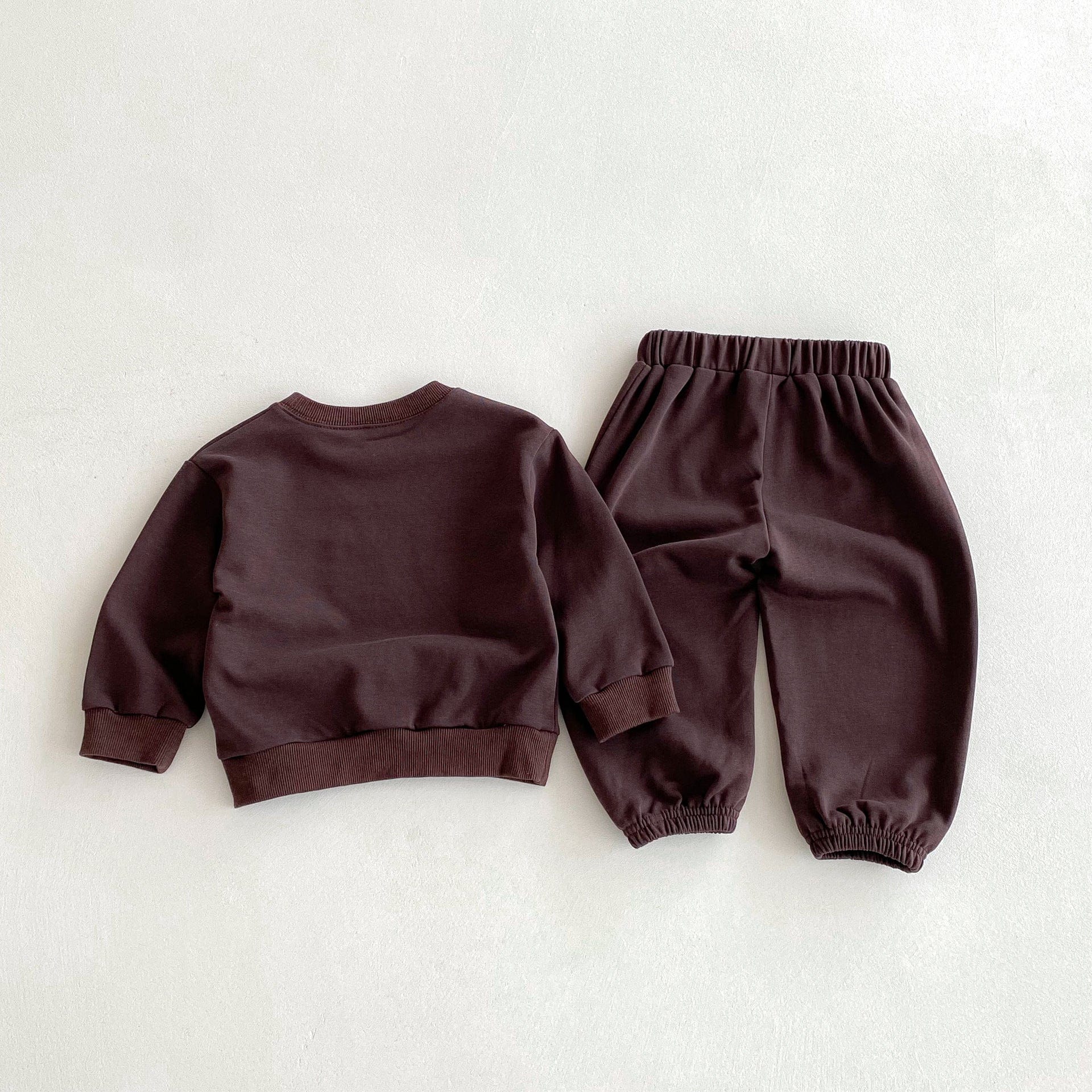 長袖セットアップ スマイルフェイスプリント長袖スウェットシャツ+ロングスウェットパンツセットアップ 2点セット【mh0010676】