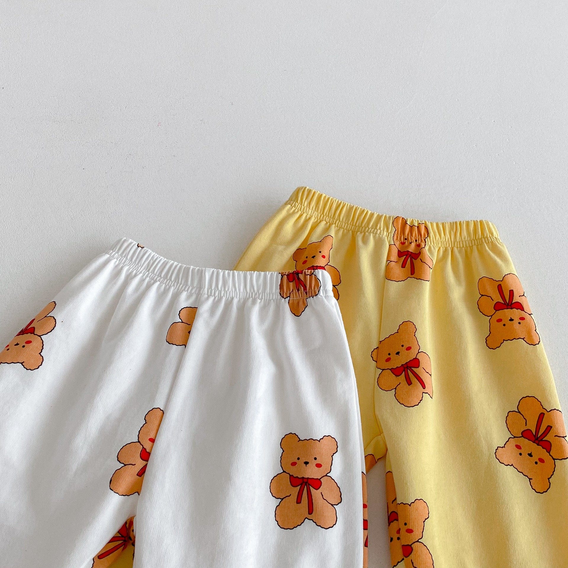 長袖セットアップ ベアくまプリント長袖スウェットシャツ+ロングパンツセットアップ 2点セット【mh0010682】