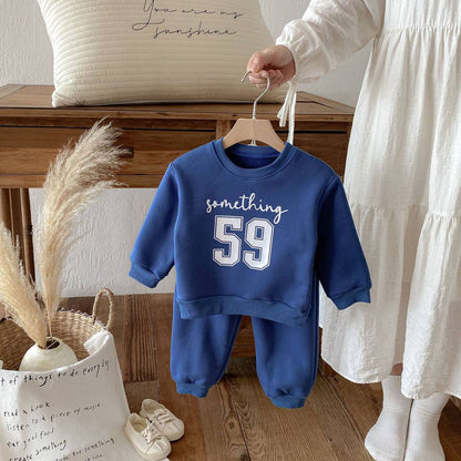 長袖セットアップ 長袖スウェットトレーナー+スウェットパンツ セットアップ 2点セット 裏起毛厚手 暖か 防寒 ロゴプリント カジュアル 韓国風【mh0011374】