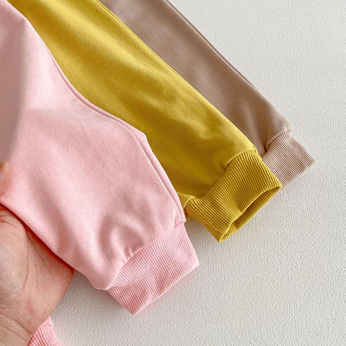 長袖セットアップ 長袖トレーナー+スウェットパンツ セットアップ 2点セット アニマル立体モチーフ くまうさぎ【mh0011385】