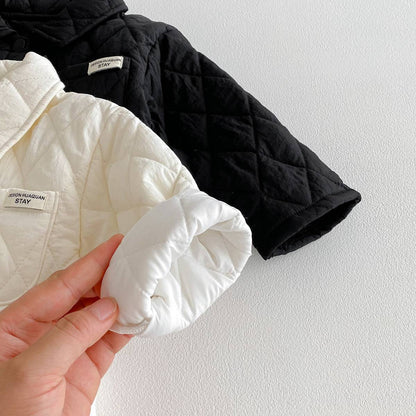 長袖セットアップ 長袖キルティングジャケット+パンツ セットアップ 2点セット 防寒 中綿ダイヤ柄【mh0011387】