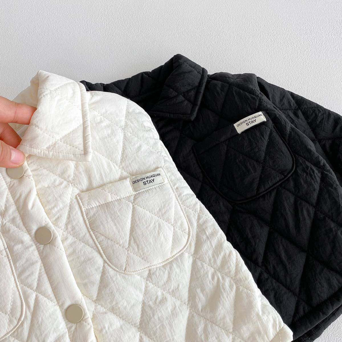 長袖セットアップ 長袖キルティングジャケット+パンツ セットアップ 2点セット 防寒 中綿ダイヤ柄【mh0011387】