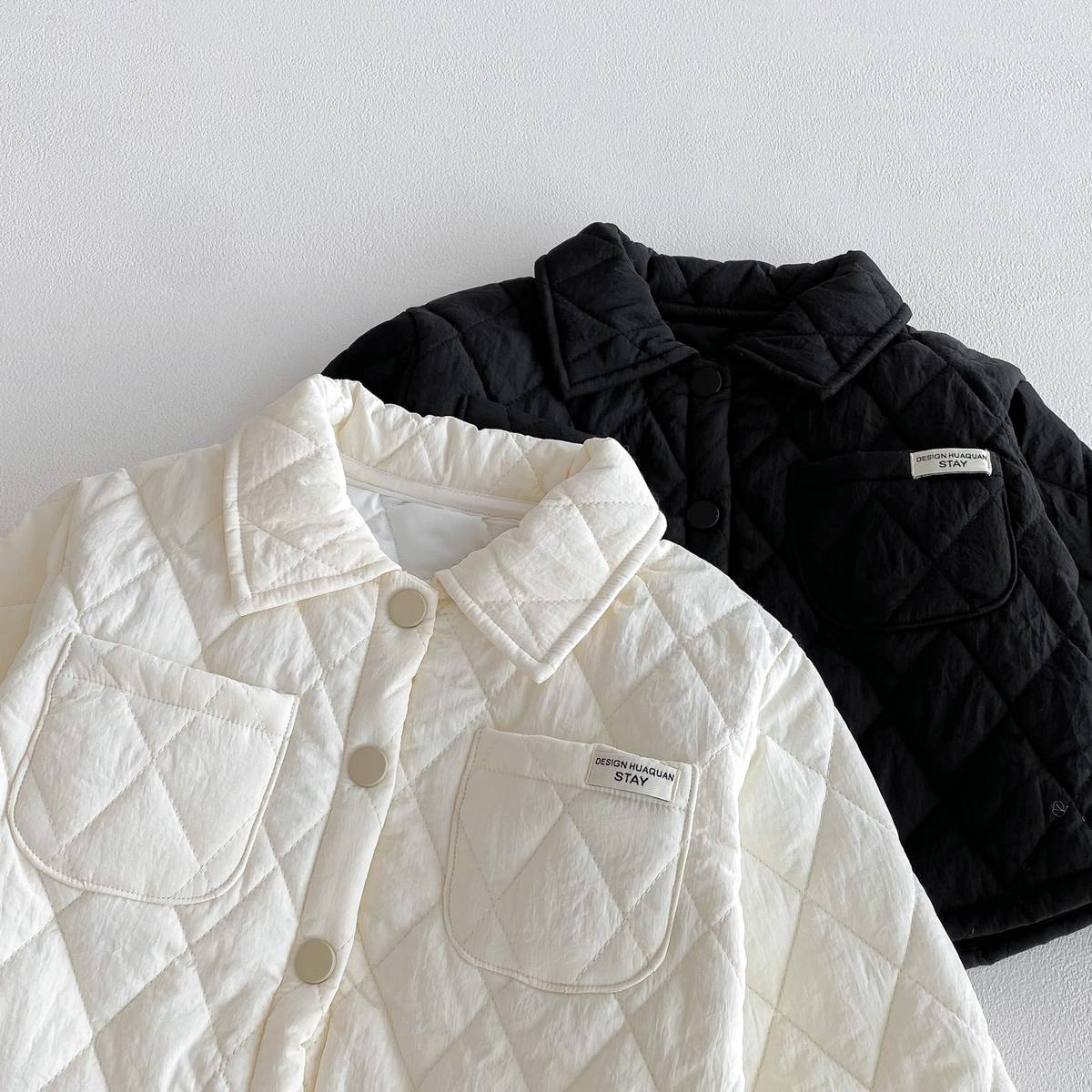 長袖セットアップ 長袖キルティングジャケット+パンツ セットアップ 2点セット 防寒 中綿ダイヤ柄【mh0011387】