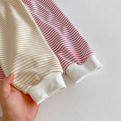 長袖セットアップ 長袖スウェット+スウェットパンツ セットアップ 2点セット ボーダー柄 スマイルロゴ【mh0011390】