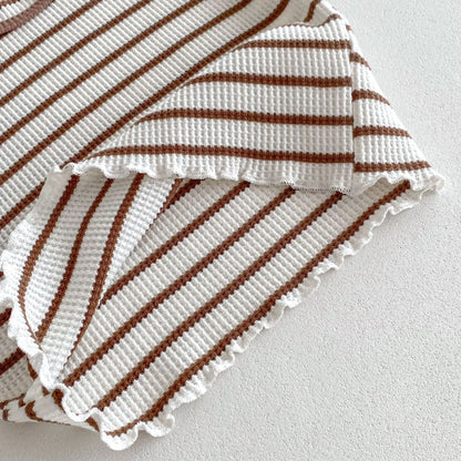 半袖セットアップ キッズセットアップ 2点セット 半袖Tシャツ+ショートパンツ ボーダー 2カラー【mh0005581】