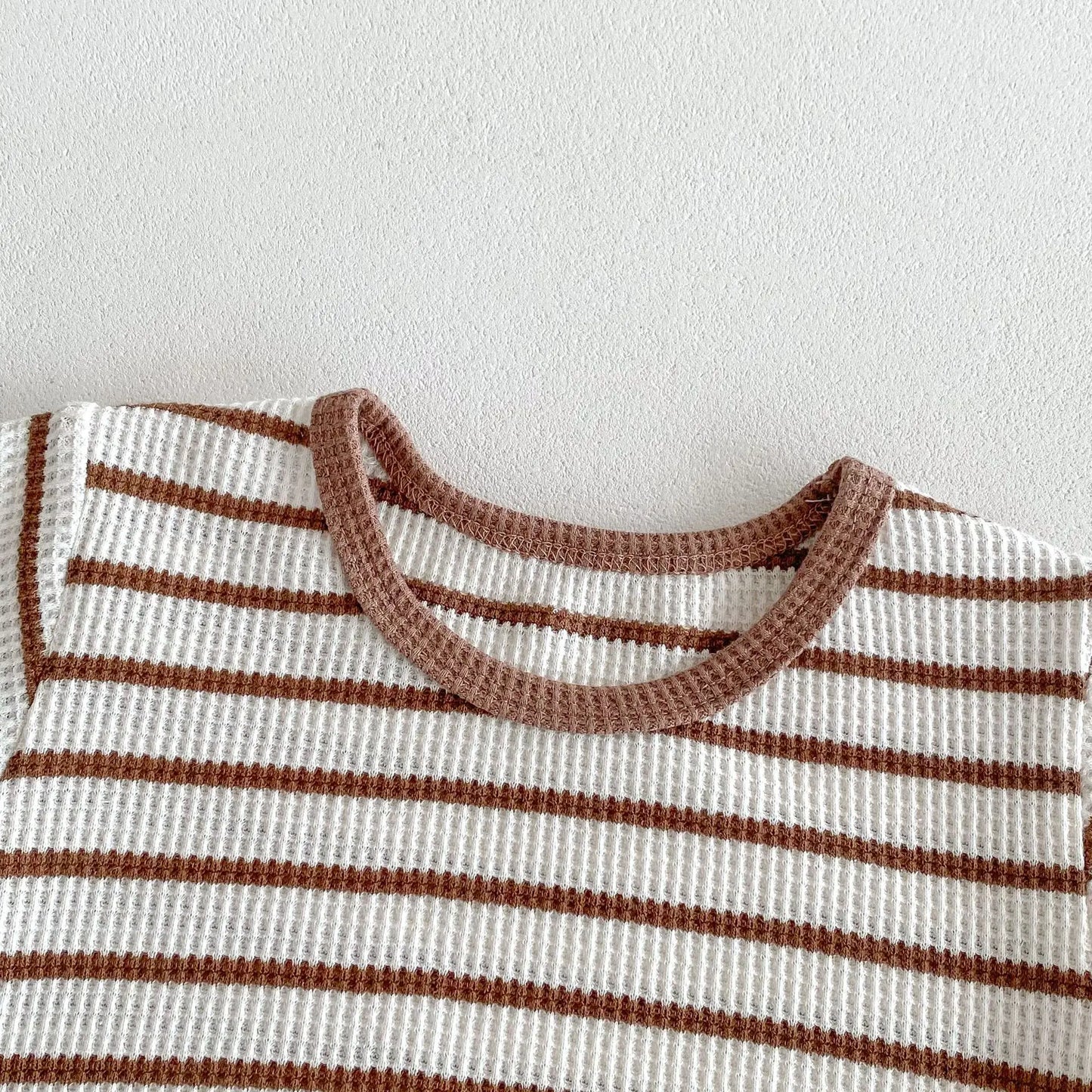 半袖セットアップ キッズセットアップ 2点セット 半袖Tシャツ+ショートパンツ ボーダー 2カラー【mh0005581】