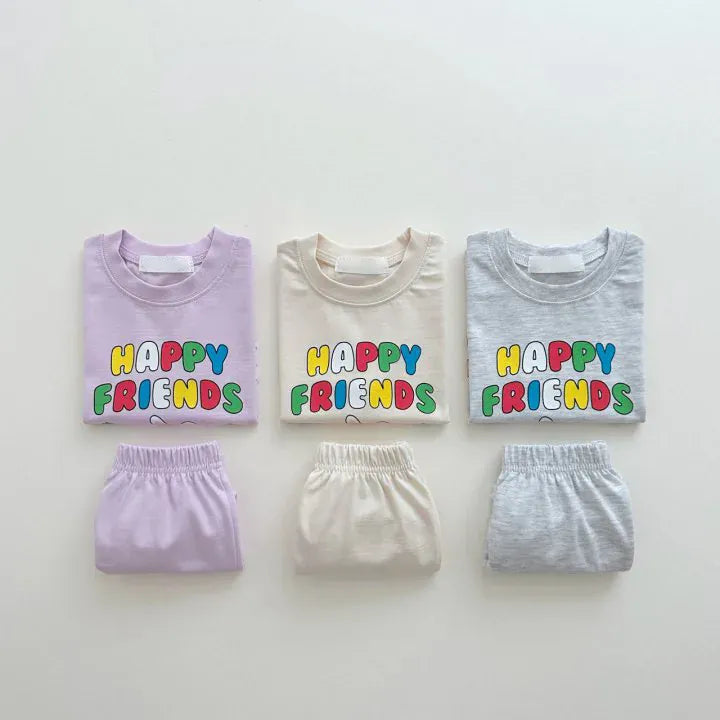 半袖セットアップ ベビーセットアップ 2点セット 半袖プリントTシャツ+ショートパンツ くまうさぎ 3カラー【mh0006307】