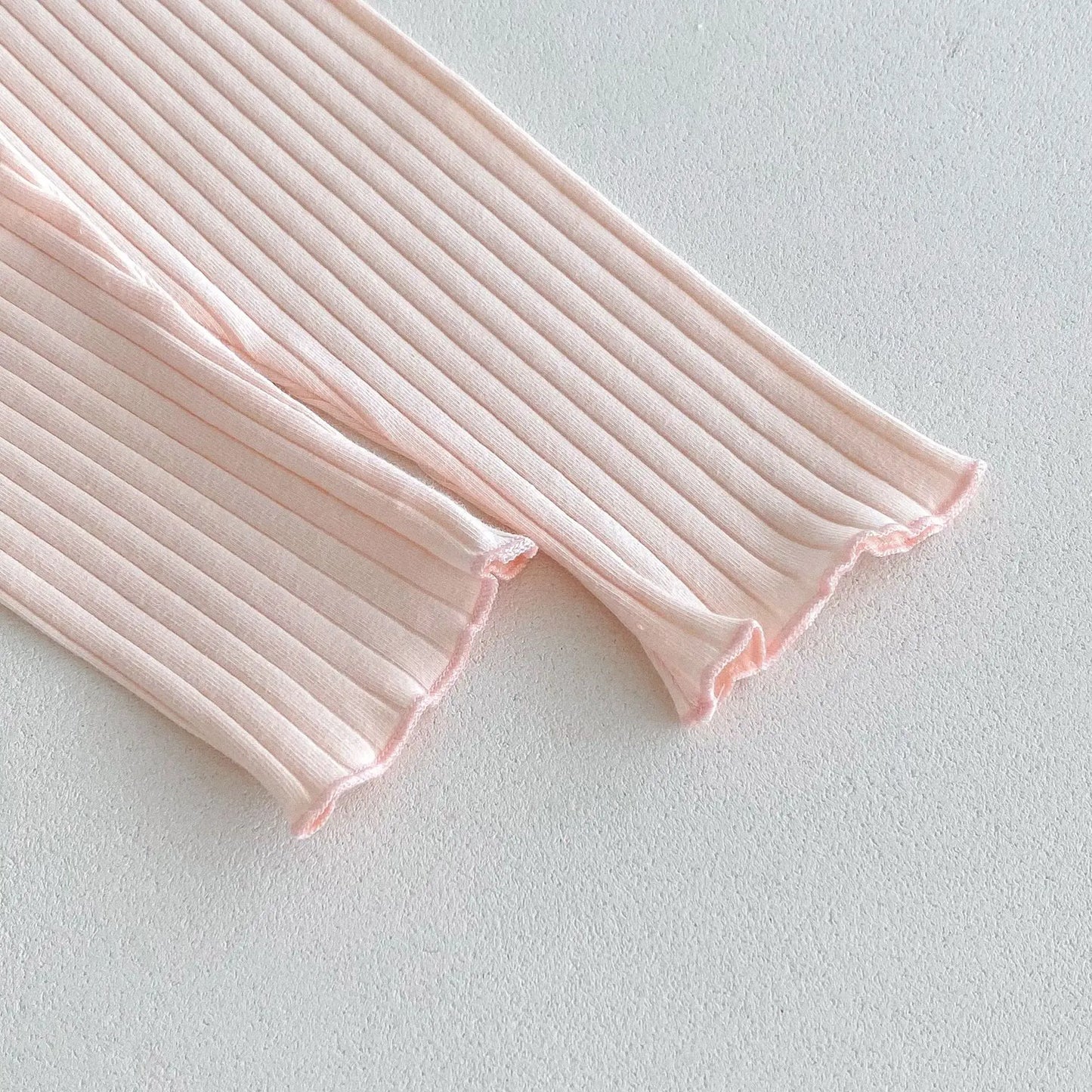 レギンスパンツ キッズパンツ パステルアイスカラーシンプルリブレギンスパンツ 4カラー【mh0006831】