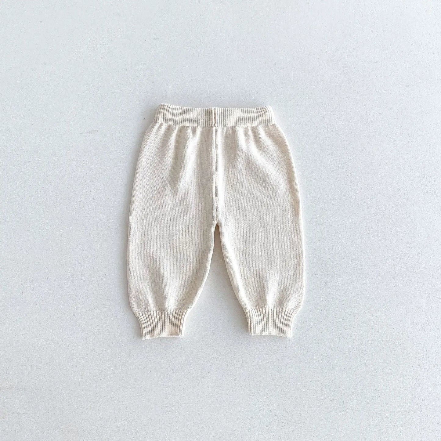 長袖セットアップ apricot pants / 12M  80CM キッズトップス/パンツ ニット 長袖セーター/ニットロングパンツ シンプルベーシック 2カラー【mh0006634】