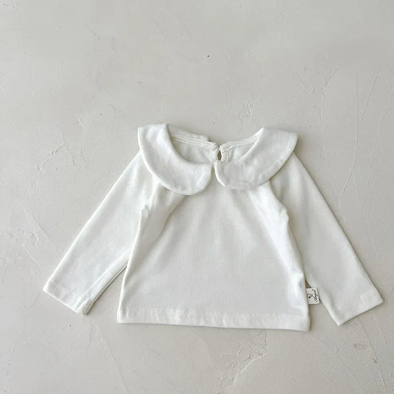 長袖セットアップ B83T06shirt / 6M 66cm ベビートップス/ブルマ 長袖襟付きTシャツブラウス/コーデュロイサスペンダースカート 2カラー【mh0006469】