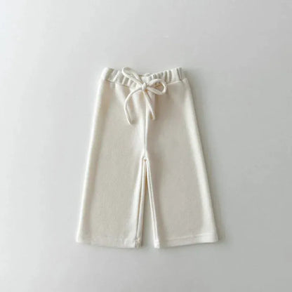 ロングパンツ・スウェットパンツ Beige / 12M  80CM キッズパンツ シンプルベーシックワイドスウェットパンツ 5カラー【mh0007027】