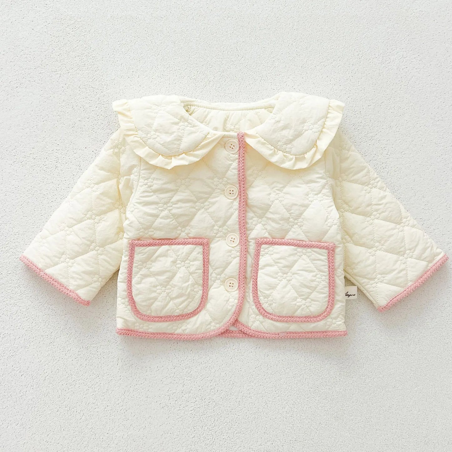 ショートコート・ジャケット・ジャンパー Beige / 9M  73CM ベビーキッズアウター ビッグ襟キルティングコートジャケット【mh0008272】