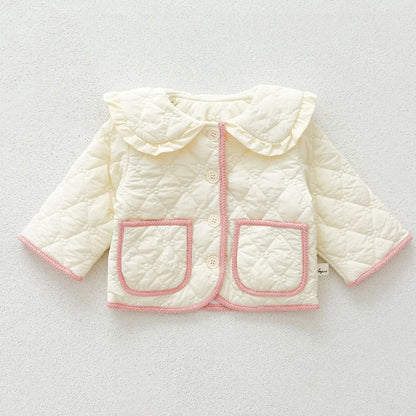 ショートコート・ジャケット・ジャンパー Beige / 9M  73CM ベビーキッズアウター ビッグ襟キルティングコートジャケット【mh0008272】