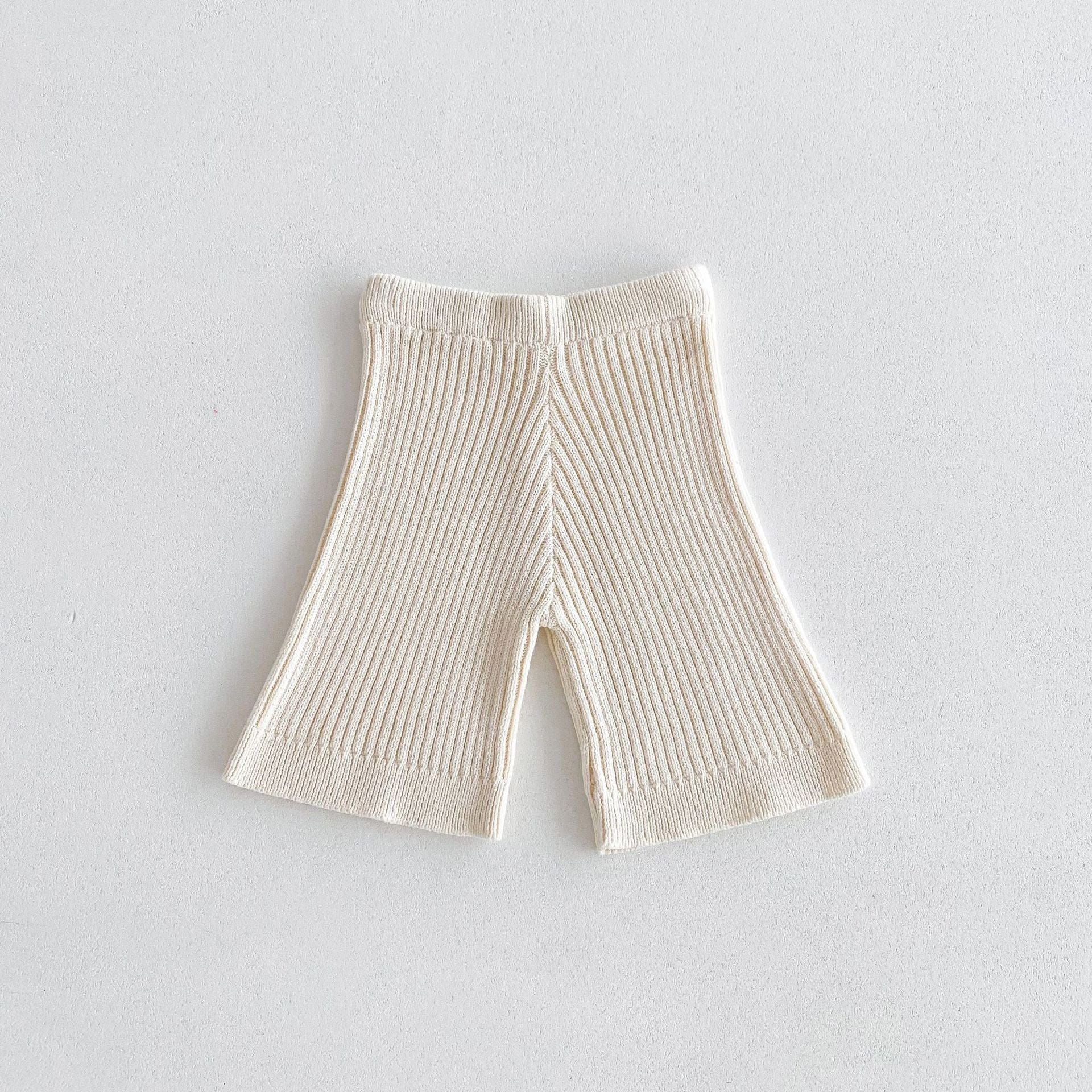 ノースリーブセットアップ Beige apricot pants / 80cm Vネックニットベストニットワイドフレアパンツ【mh0010684】