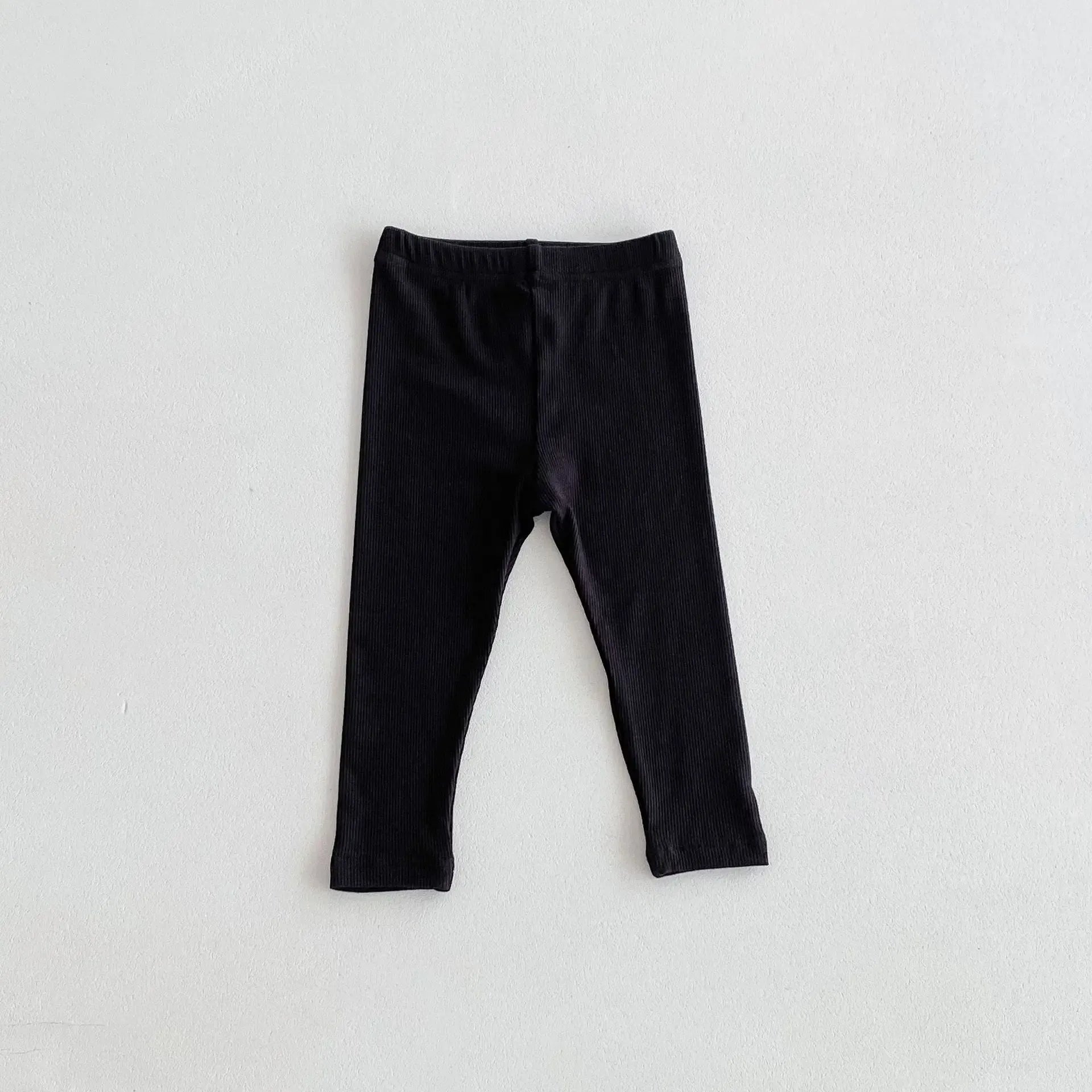 レギンスパンツ black / 12M  80CM キッズパンツ レギンスパンツ シンプルベーシック スパッツ 無地/ボーダー【mh0006398】