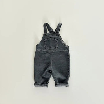 オーバーオール Black / 12M  80CM キッズオーバーオール デニムサスペンダーパンツ【mh0008376】