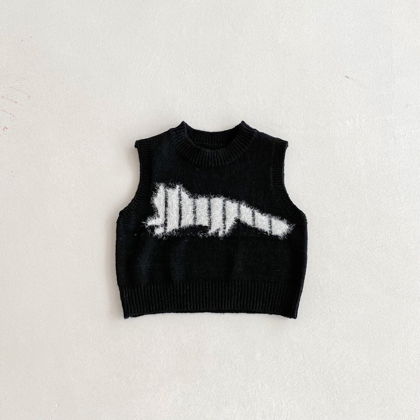 ベスト Black / 80cm アニマルシルエットニットベスト【mh0010672】