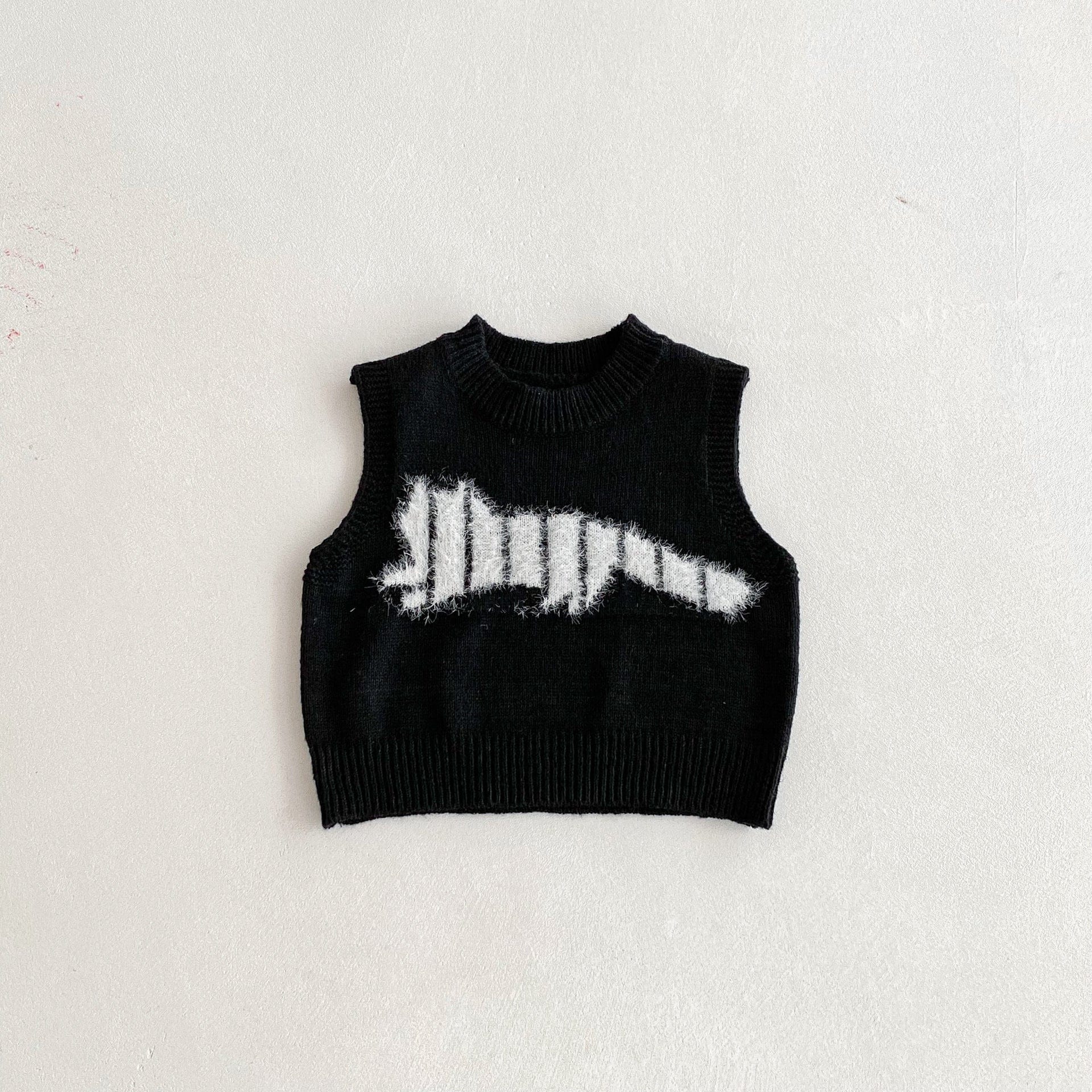 ベスト Black / 80cm アニマルシルエットニットベスト【mh0010672】