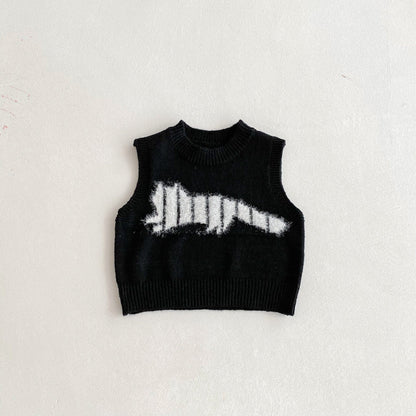 ベスト Black / 80cm アニマルシルエットニットベスト【mh0010672】