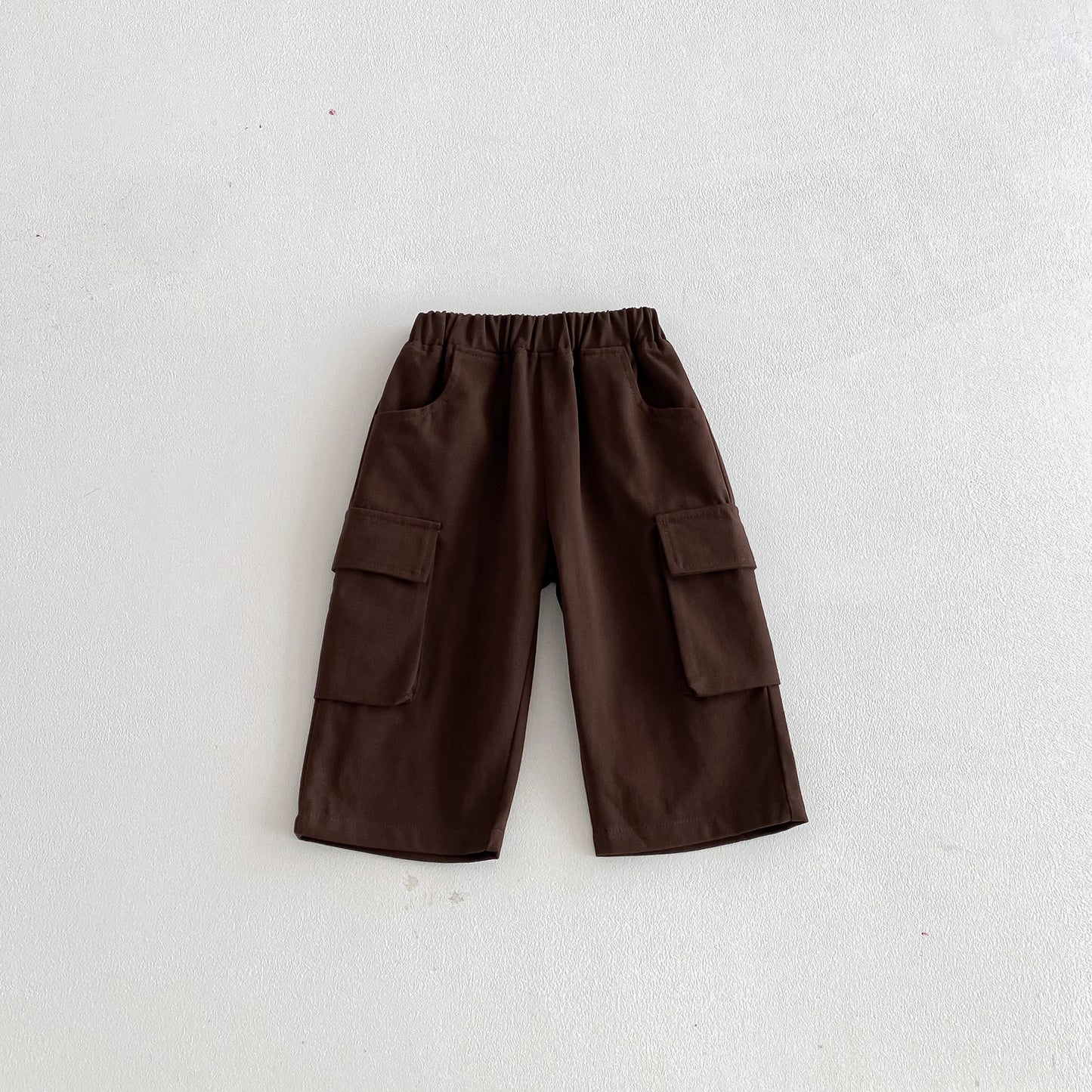 ロングパンツ・スウェットパンツ Brown / 80cm Casual Loose Pocket Cargo Pants ポケット付 カジュアル カーゴパンツ【mh0011969】
