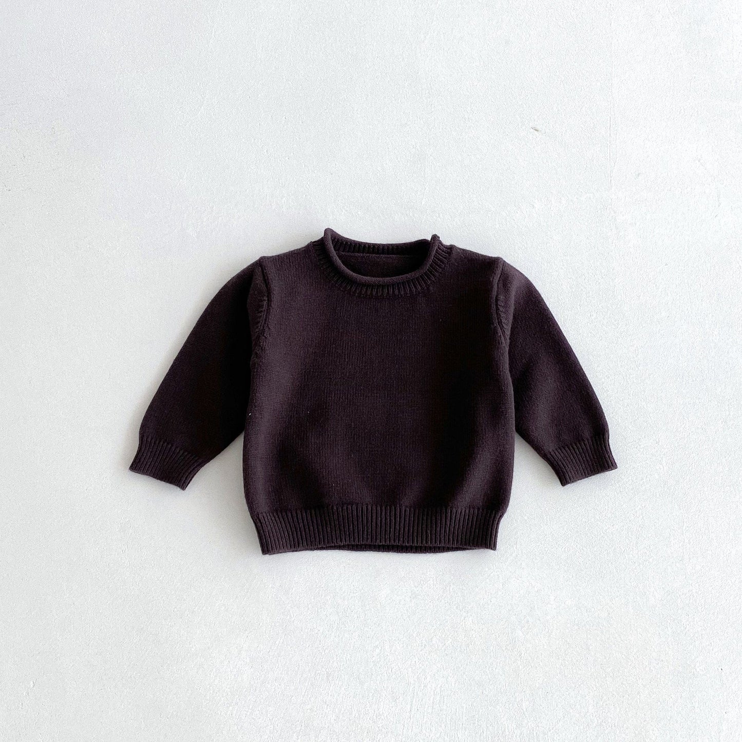 ニット・セーター Brown / 80cm 無地長袖ニットセータートップス【mh0010663】