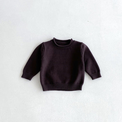 ニット・セーター Brown / 80cm 無地長袖ニットセータートップス【mh0010663】