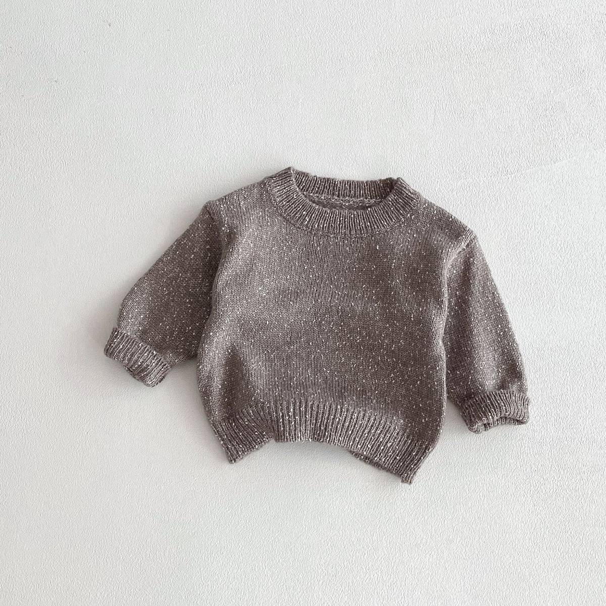 ニット・セーター Camel / 80cm 長袖セーター ニット プルオーバー ネップヤーン ゆったり シンプル ベーシック【mh0011382】