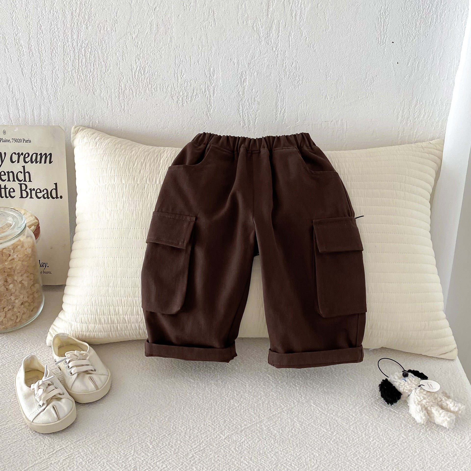 ロングパンツ・スウェットパンツ Casual Loose Pocket Cargo Pants ポケット付 カジュアル カーゴパンツ【mh0011969】