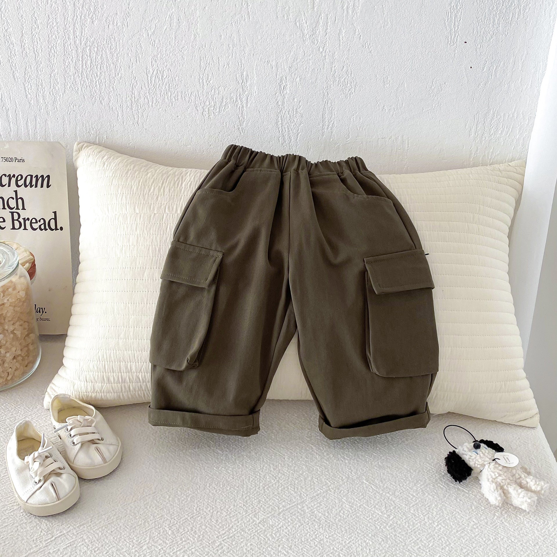 ロングパンツ・スウェットパンツ Casual Loose Pocket Cargo Pants ポケット付 カジュアル カーゴパンツ【mh0011969】