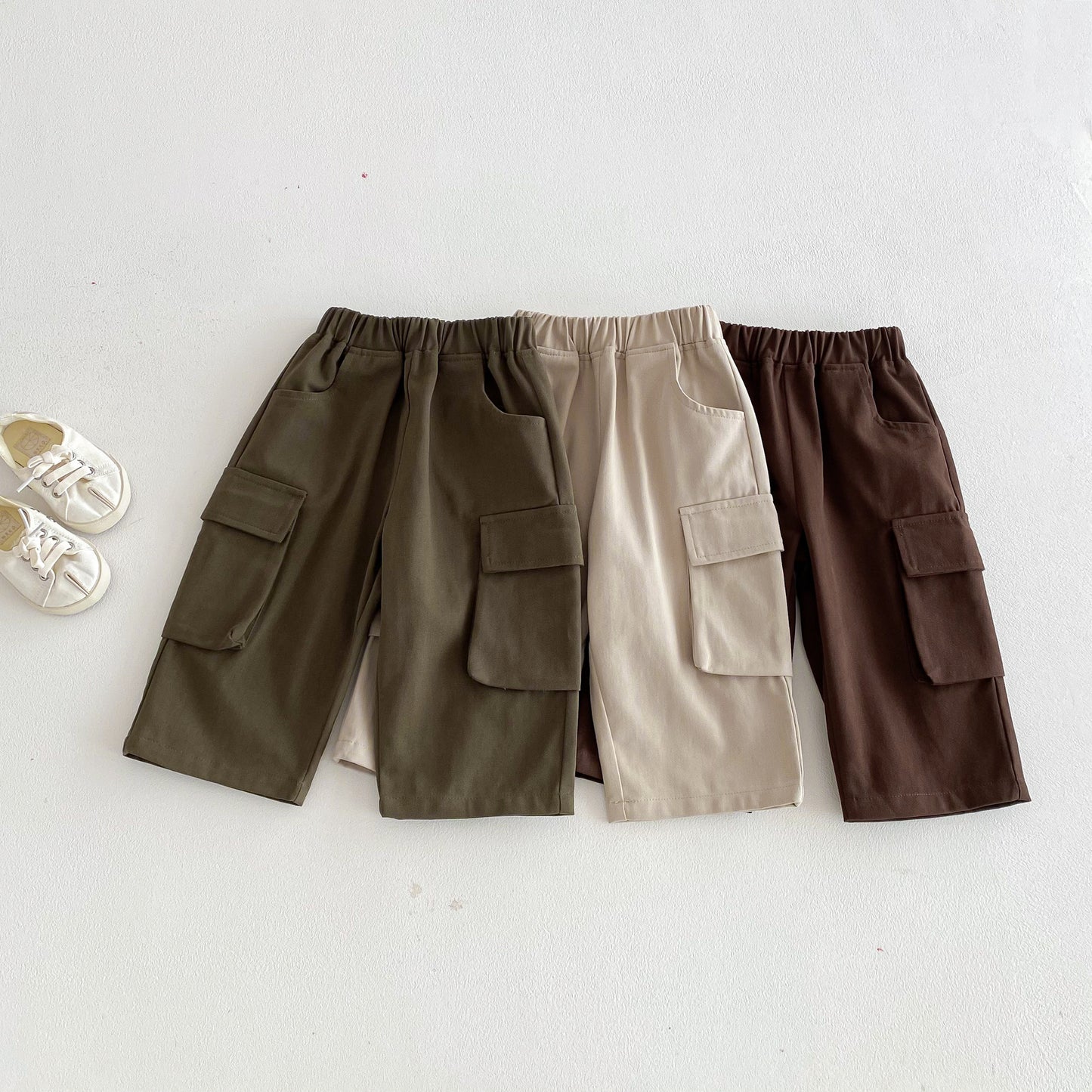 ロングパンツ・スウェットパンツ Casual Loose Pocket Cargo Pants ポケット付 カジュアル カーゴパンツ【mh0011969】