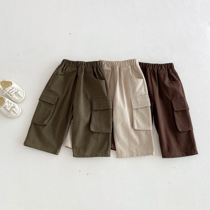 ロングパンツ・スウェットパンツ Casual Loose Pocket Cargo Pants ポケット付 カジュアル カーゴパンツ【mh0011969】