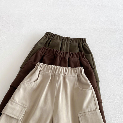 ロングパンツ・スウェットパンツ Casual Loose Pocket Cargo Pants ポケット付 カジュアル カーゴパンツ【mh0011969】