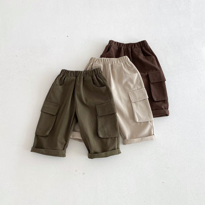 ロングパンツ・スウェットパンツ Casual Loose Pocket Cargo Pants ポケット付 カジュアル カーゴパンツ【mh0011969】
