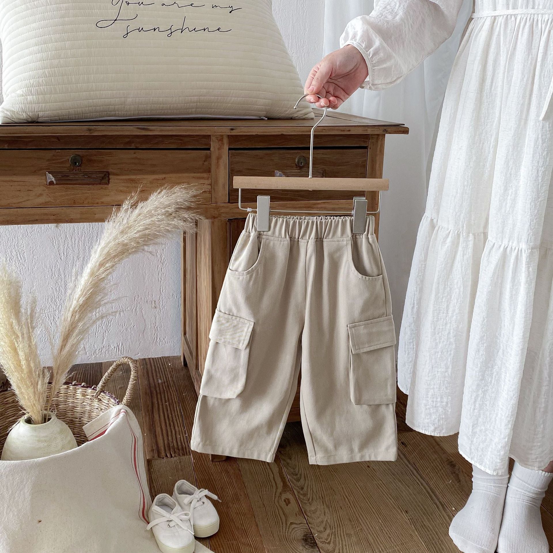 ロングパンツ・スウェットパンツ Casual Loose Pocket Cargo Pants ポケット付 カジュアル カーゴパンツ【mh0011969】