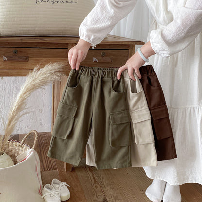 ロングパンツ・スウェットパンツ Casual Loose Pocket Cargo Pants ポケット付 カジュアル カーゴパンツ【mh0011969】