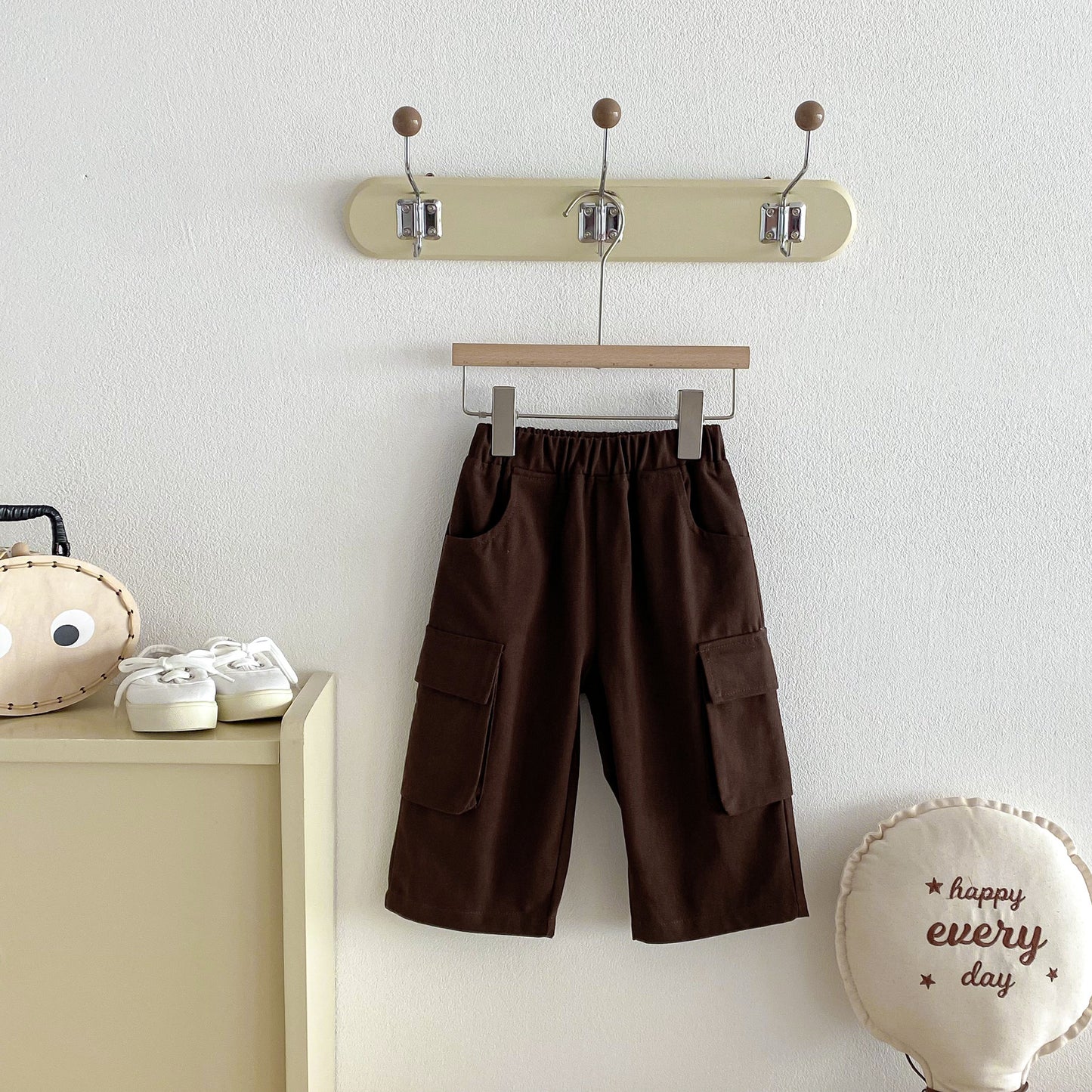 ロングパンツ・スウェットパンツ Casual Loose Pocket Cargo Pants ポケット付 カジュアル カーゴパンツ【mh0011969】