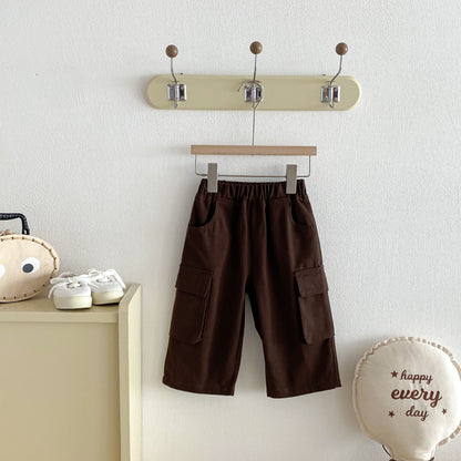 ロングパンツ・スウェットパンツ Casual Loose Pocket Cargo Pants ポケット付 カジュアル カーゴパンツ【mh0011969】