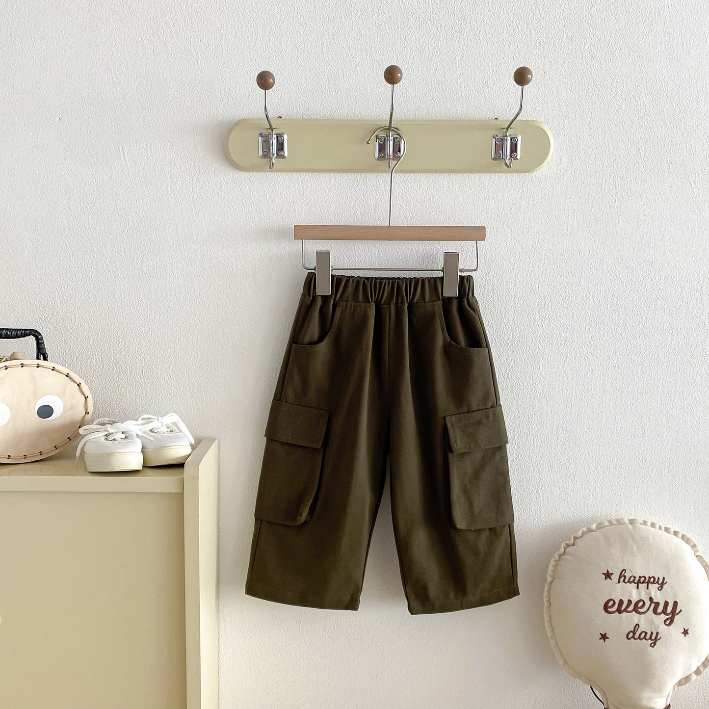 ロングパンツ・スウェットパンツ Casual Loose Pocket Cargo Pants ポケット付 カジュアル カーゴパンツ【mh0011969】