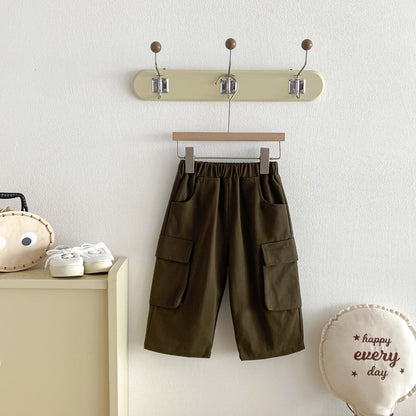 ロングパンツ・スウェットパンツ Casual Loose Pocket Cargo Pants ポケット付 カジュアル カーゴパンツ【mh0011969】