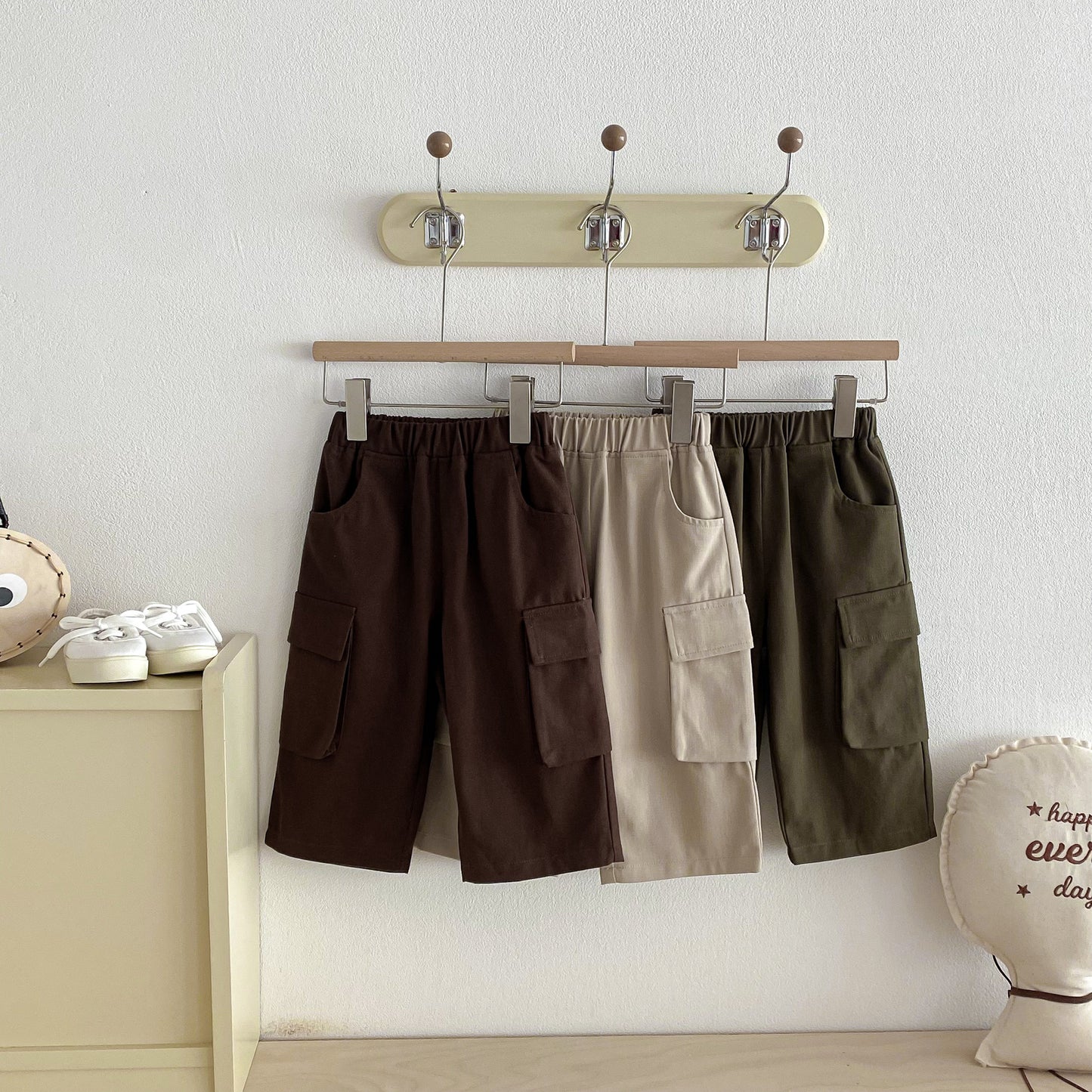 ロングパンツ・スウェットパンツ Casual Loose Pocket Cargo Pants ポケット付 カジュアル カーゴパンツ【mh0011969】