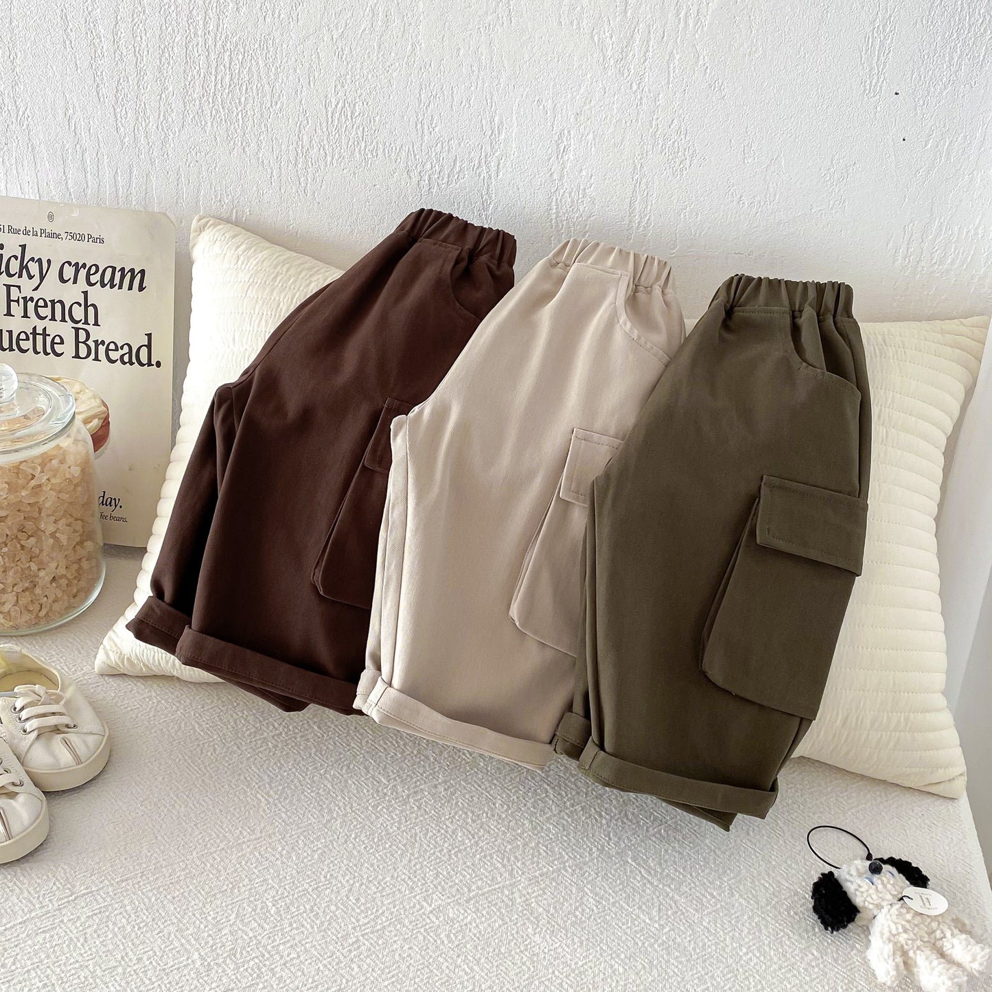 ロングパンツ・スウェットパンツ Casual Loose Pocket Cargo Pants ポケット付 カジュアル カーゴパンツ【mh0011969】