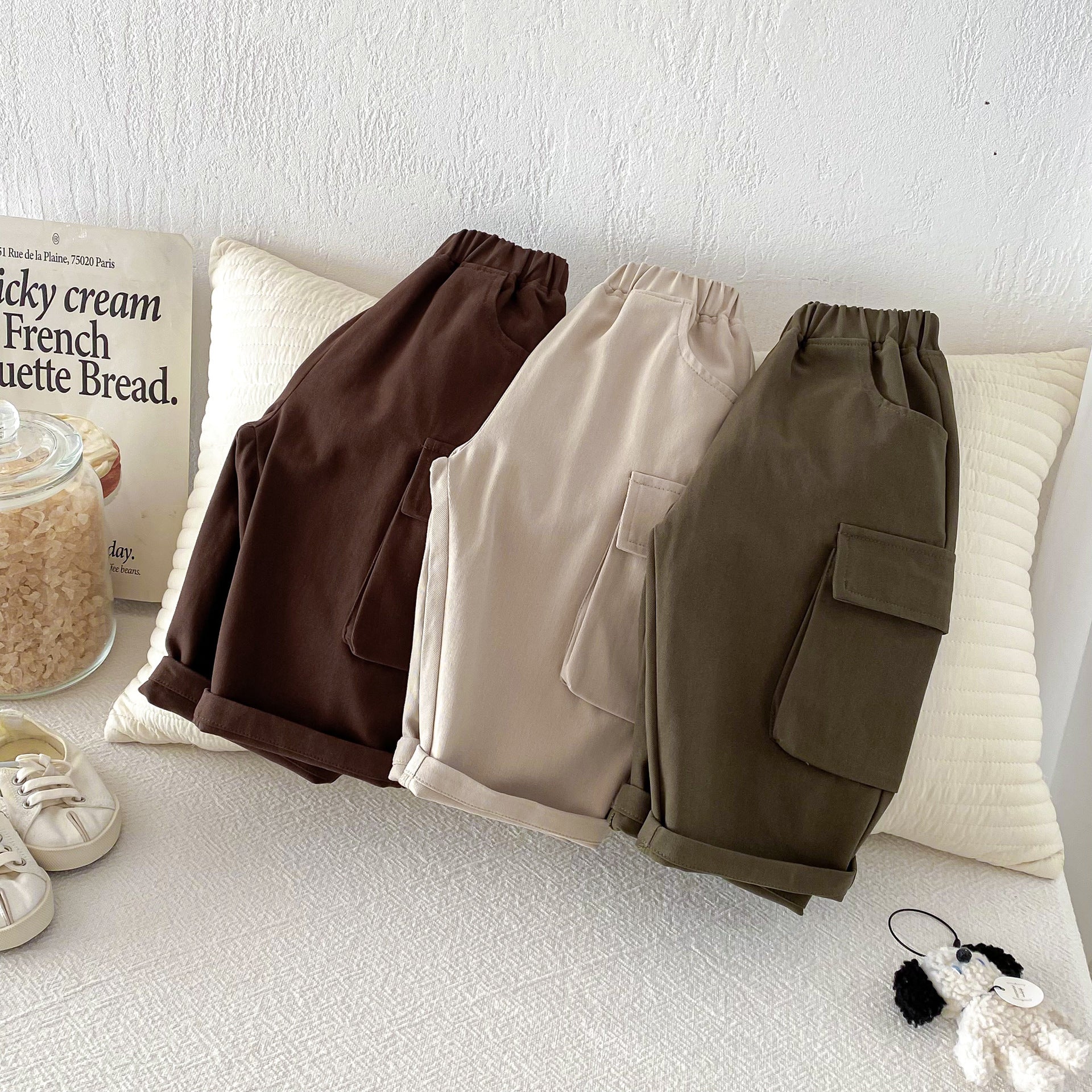 ロングパンツ・スウェットパンツ Casual Loose Pocket Cargo Pants ポケット付 カジュアル カーゴパンツ【mh0011969】