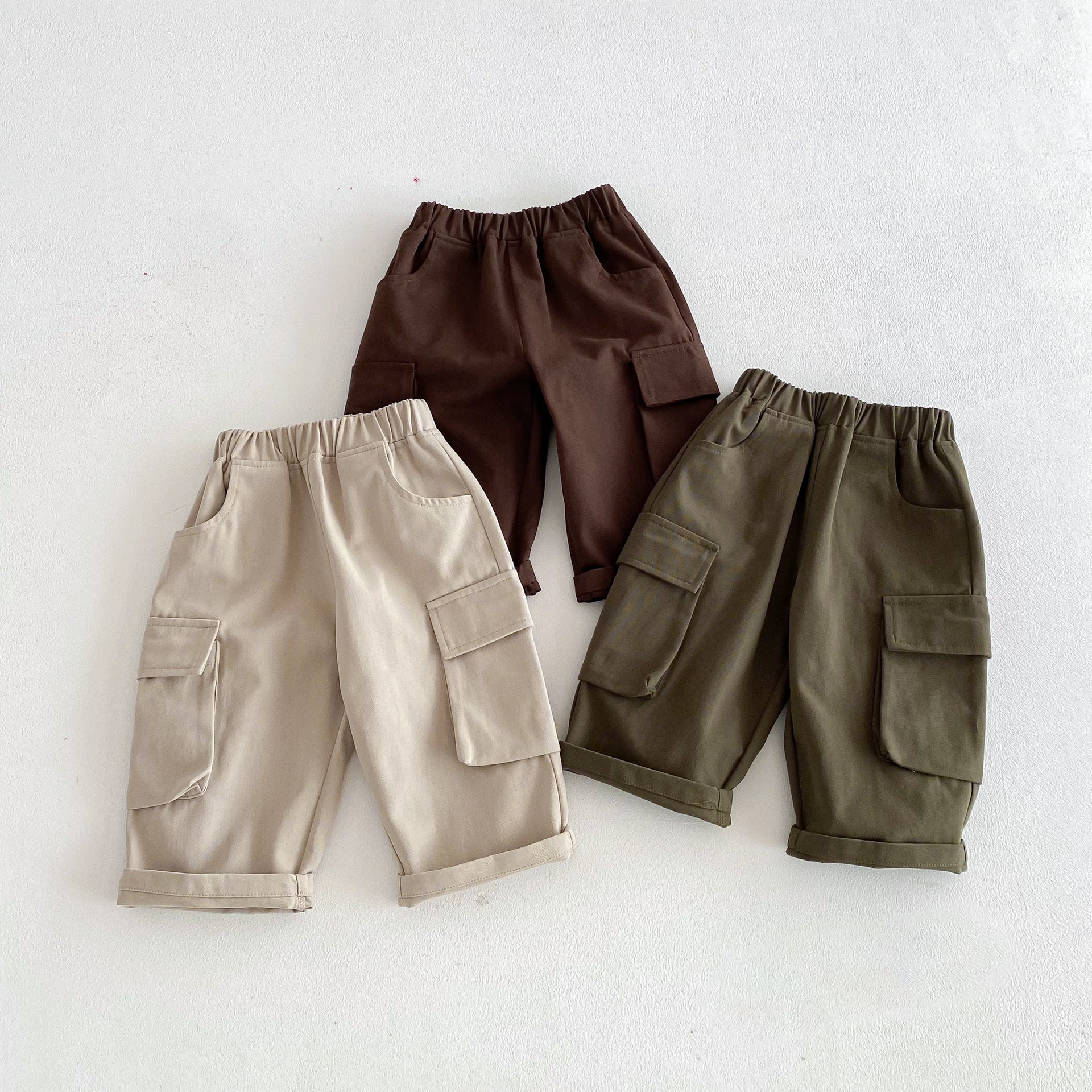 ロングパンツ・スウェットパンツ Casual Loose Pocket Cargo Pants ポケット付 カジュアル カーゴパンツ【mh0011969】