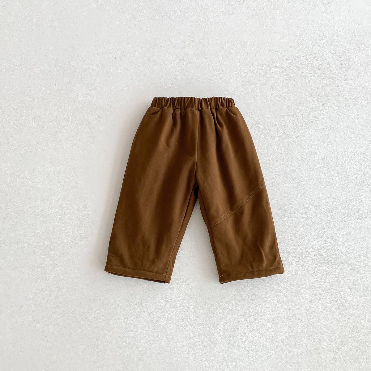 ロングパンツ・スウェットパンツ Coffee / 80cm ロングパンツ 裏ボア あったか 保温 ルーズシルエット 無地 カジュアル 長ズボン【mh0011379】