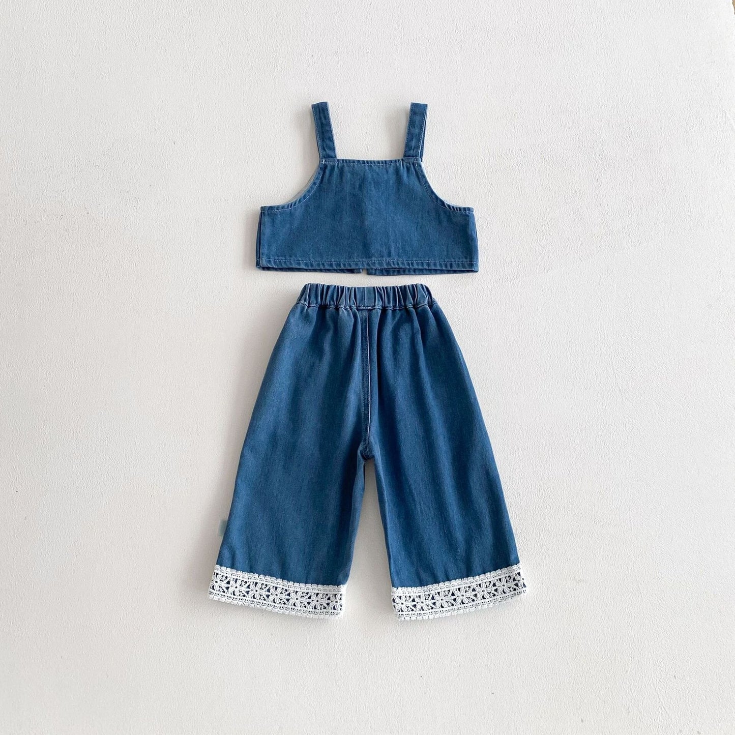 ノースリーブセットアップ Denim Three-Piece Set デニム セットアップ【mh0012094】